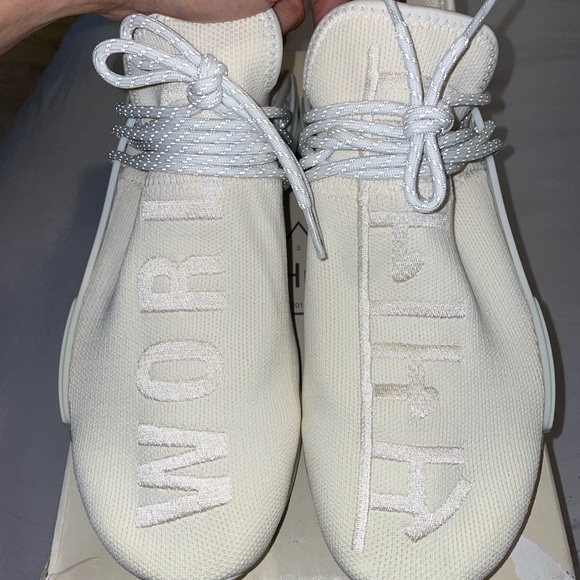 adidas gazelle silver green womens Human Race NMD Pharrell Blank Canvas  titanstockpilez